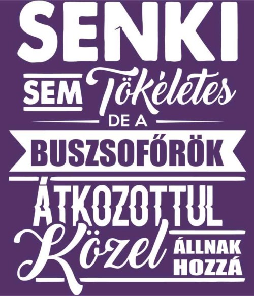Senki sem tökéletes - Buszsofőr Póló - Ha Bus Driver rajongó ezeket a pólókat tuti imádni fogod!