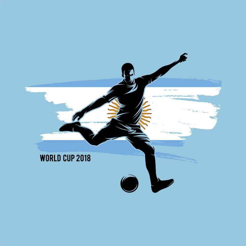 World Cup Flag Player Argentina