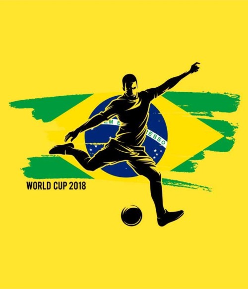 World Cup Flag Player Brazil Póló - Ha Football rajongó ezeket a pólókat tuti imádni fogod!