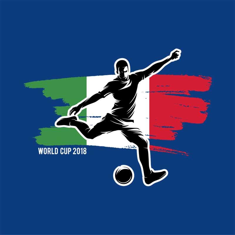 World Cup Flag Player Italy