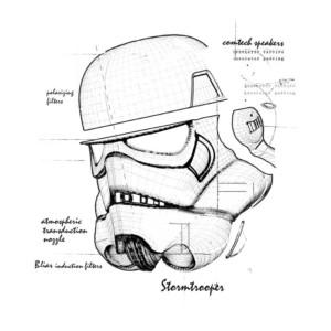 Stormtrooper helmet draw - Design preview