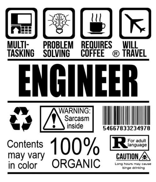 Engineer facts Póló - Ha Engineer rajongó ezeket a pólókat tuti imádni fogod!