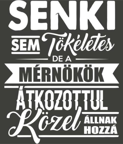 Senki sem tökéletes - mérnök Póló - Ha Engineer rajongó ezeket a pólókat tuti imádni fogod!