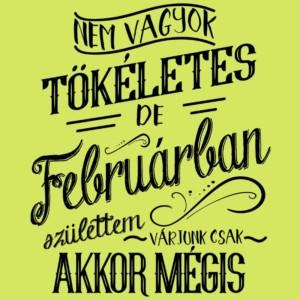 Nem vagyok tökéletes, de Februárban születtem - Unisex Farmerkabát