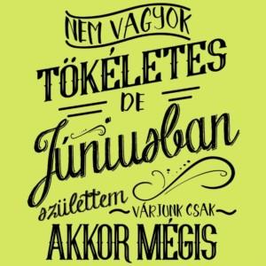 Nem vagyok tökéletes, de Júniusban születtem - Unisex Farmerkabát
