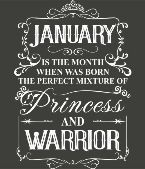 Princess Warrior January Póló - Ha Birthday rajongó ezeket a pólókat tuti imádni fogod!