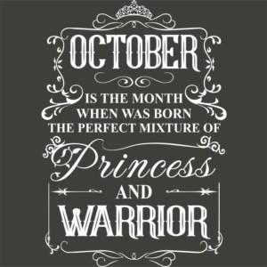 Princess Warrior October - Unisex Farmerkabát