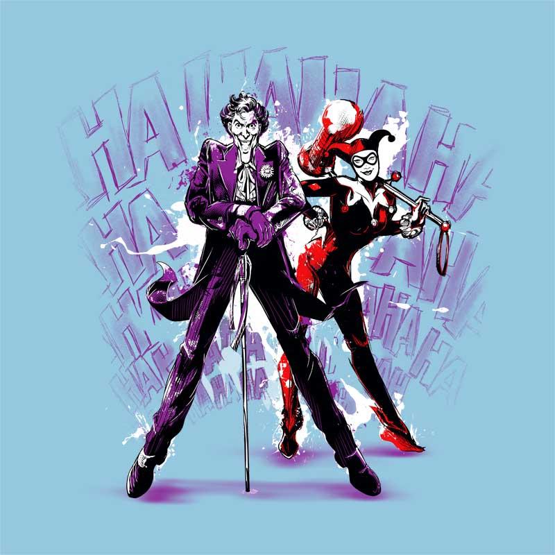 Joker and Harley splash Férfi Póló - Filmes