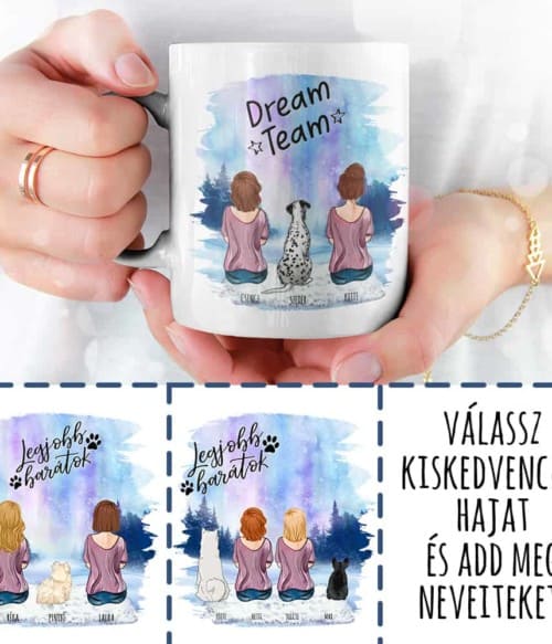 Kiskedvenccel a téli tájon - Dupla Női alak - MyLife - Unisex Farmerkabát