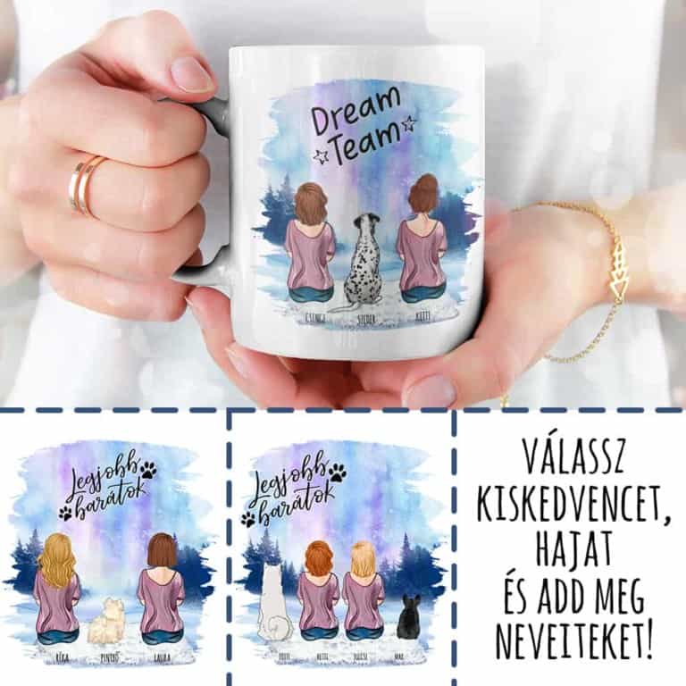 Kiskedvenccel a téli tájon - Dupla Női alak - MyLife