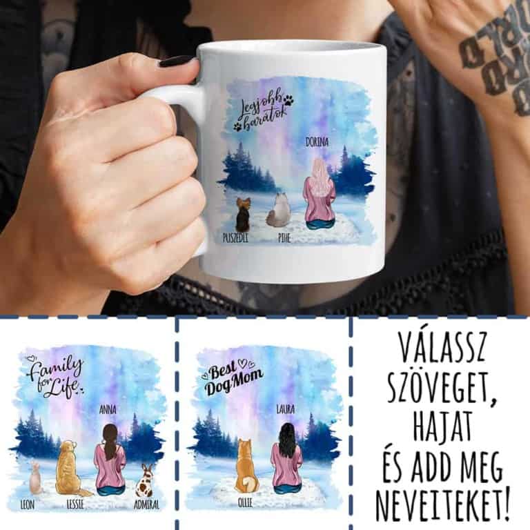 Kiskedvenccel a téli tájon - egy alak - MyLife