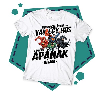 Ajándék hős apa póló
