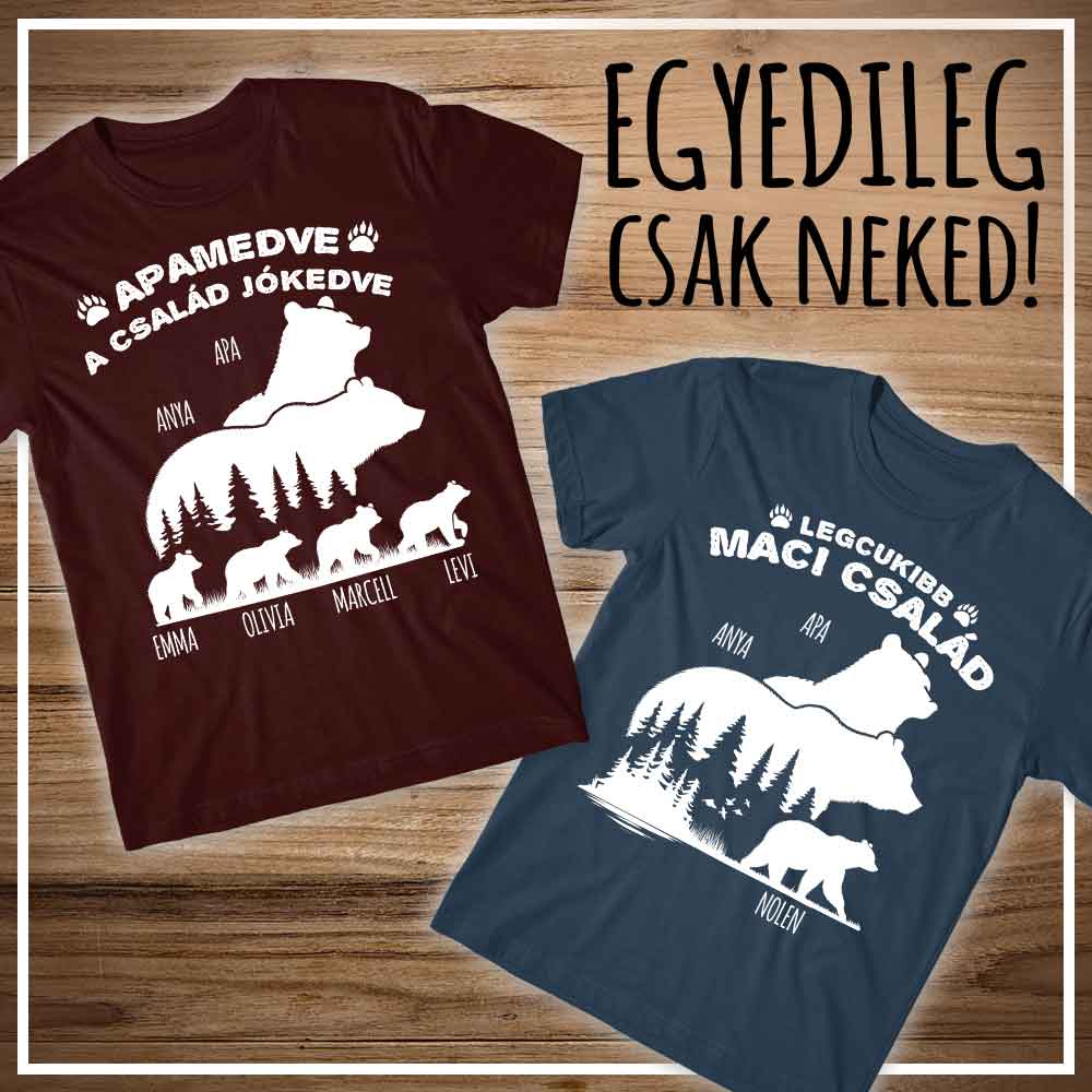 Maci család sziluett MyLife