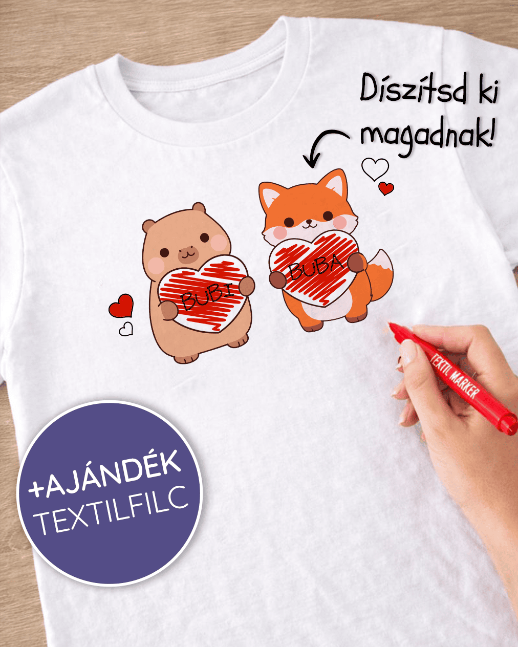 Állatira szeretlek - kézzel írható, AJÁNDÉK TEXTILFILCCEL - Mylife